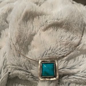 Silpada sterling, silver and turquoise pendant necklace